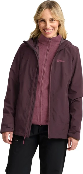 Jack Wolfskin Moonrise 3in1 Funktionsjacke amaranth (Damen)