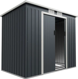 Juskys Metall Gerätehaus 213x130cm anthrazit