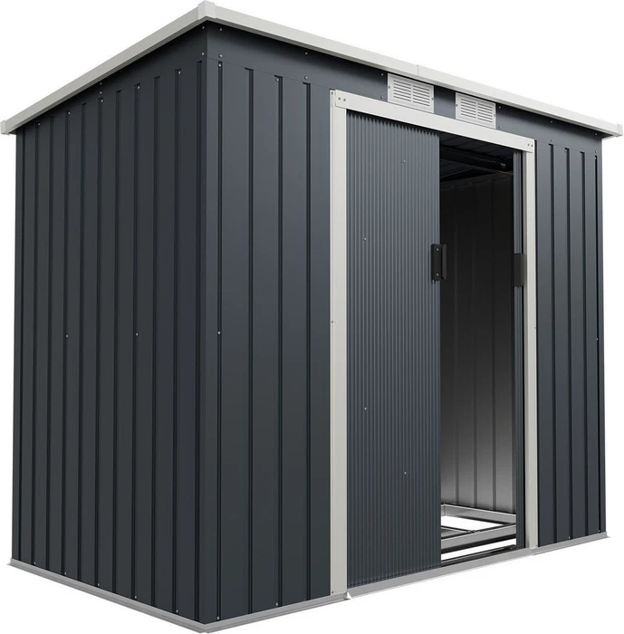 Juskys Metall Gerätehaus 213x130cm anthrazit