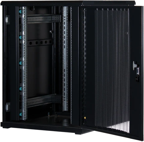 Rockstable 19" Serverschrank 22HE, Gitternetztür, IP2X, schwarz, 1000mm tief