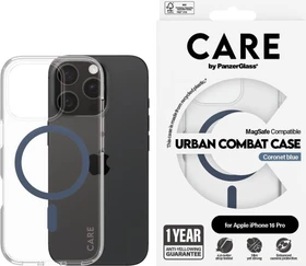 PanzerGlass Care Flagship Case Urban Combat MagSafe für Apple iPhone 16 Pro Coronet Blue