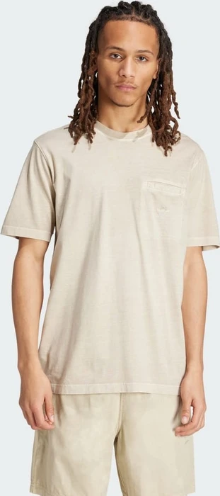 adidas Trefoil Essentials + Dye Pocket T-Shirt kurzarm putty grey (Herren)