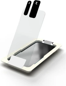 eSTUFF Titan Shield Full Cover Screen Protector + Mounting Frame für Apple iPhone 12 Pro Max transparent