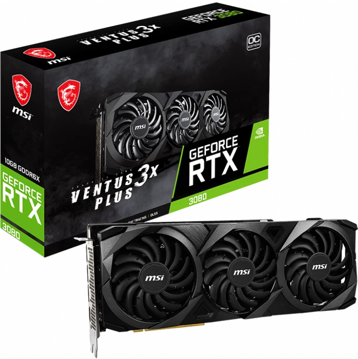 MSI GeForce RTX 3080 Ventus 3X Plus 10G OCV1 LHR, 10GB GDDR6X, HDMI, 3x DP