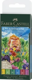 Faber-Castell PITT artist Pen Springtime Starter sortiert, 6er-Set, Kunststoffetui