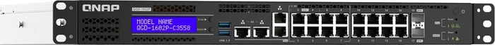 QNAP QGD-1602P Dual-System VM-Host & NAS Rackmount 2.5G Managed Switch, 16x RJ-45, 2x SFP+, 380W PoE++