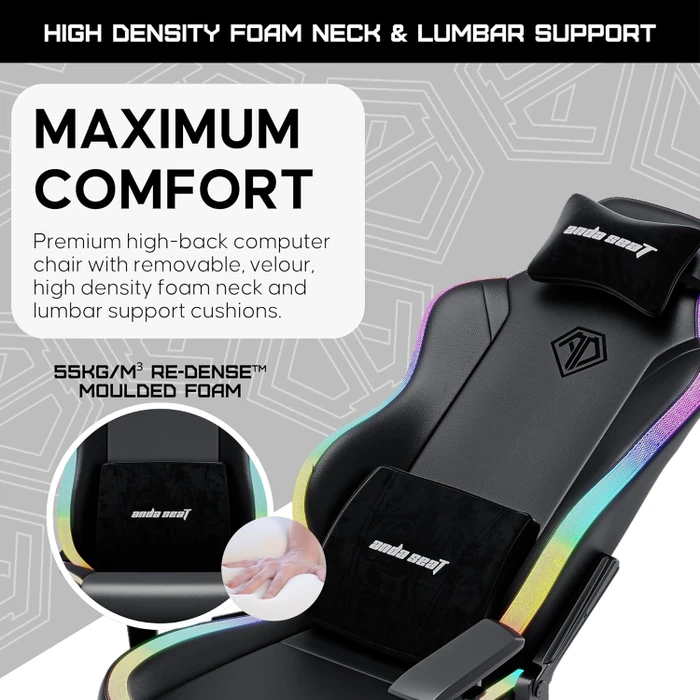 Anda Seat Luna RGB Premium Gamingstuhl, schwarz