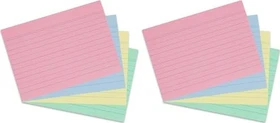 Herlitz Karteikarten, A6, liniert, 200 Blatt, 4er-Set