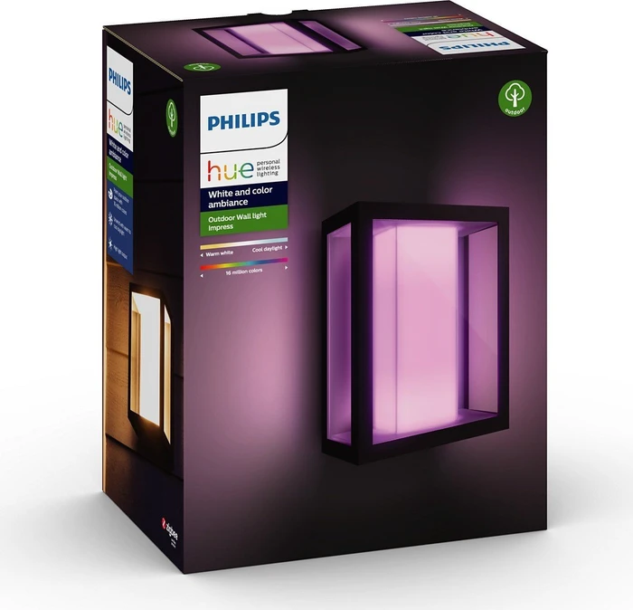 Philips Hue White and Color Ambiance Impress Wandleuchte schwarz