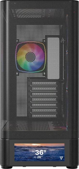 Modecom Volcano AQ500 ARGB Black, Glasfenster