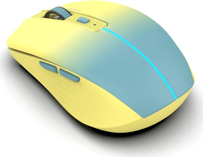 Inca IWM-511RS Wireless Mouse gelb/blau, USB/Bluetooth