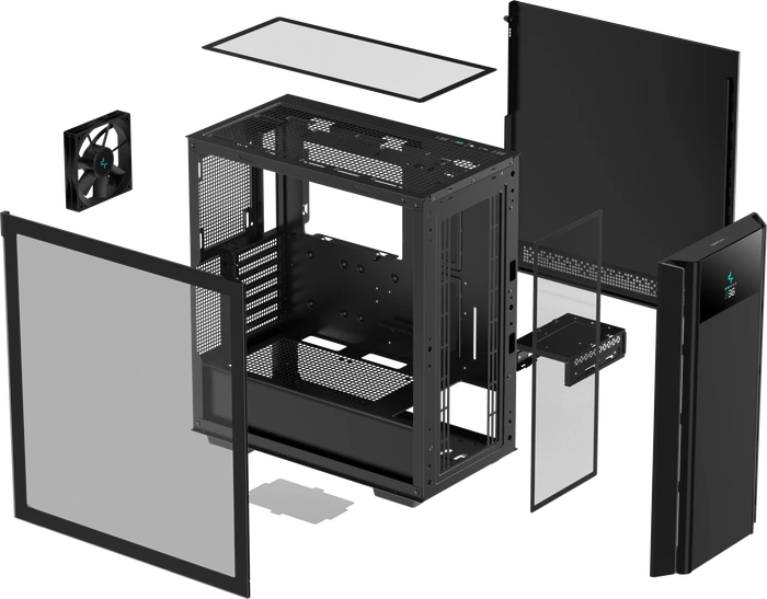 DeepCool CH510 Mesh Digital, schwarz, Glasfenster