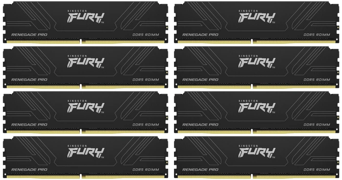 Kingston FURY Renegade Pro RDIMM 128GB Kit, DDR5-7200, CL38-50-50, 1RX8, reg ECC