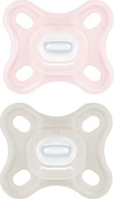 MAM Comfort Schnuller, 0-2M, Silikon, rosa/violett, 2 Stück