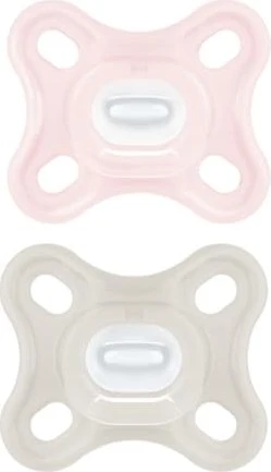 MAM Comfort Schnuller, 0-2M, Silikon, rosa/violett, 2 Stück