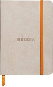 Rhodia Rhodiarama Notizbuch, A6, liniert, Softcover, beige, 72 Blatt