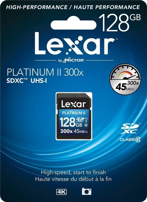 Lexar Platinum II 300x R45/W20 128GB, UHS-I, Class 10