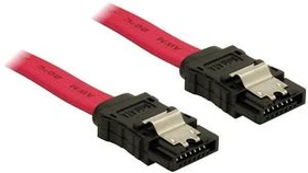 DeLOCK SATA Kabel rot 0.3m mit Arretierung, gerade/gerade (84303)