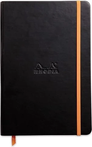 Rhodia Rhodiarama Notizbuch, A5, liniert, Hardcover, schwarz, 96 Blatt