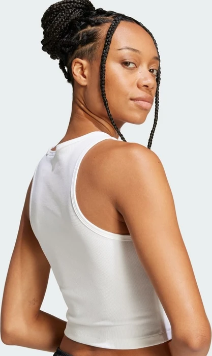 adidas Essentials Ribbed Funktionsshirt ärmellos weiß (Damen)