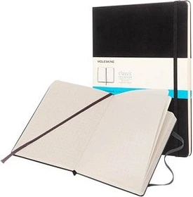Moleskine Klassik Notizbuch, 190x250mm, punktiert, fester Einband X-Large, schwarz, 192 Blatt