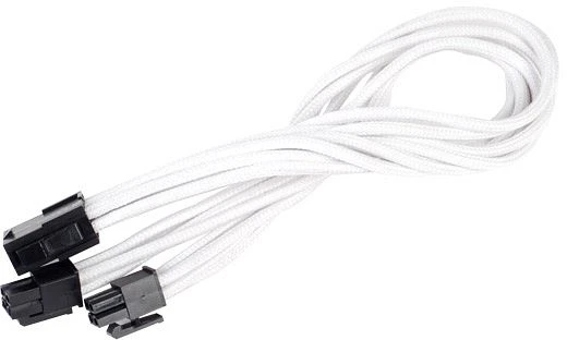 SilverStone PP07-EPS8W, 4/8-Pin EPS12V Verlängerung 30cm, sleeved weiß