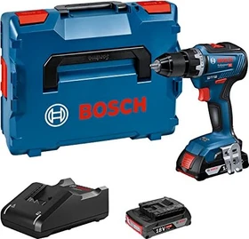 Bosch Professional GSR 18V-55 Akku-Bohrschrauber inkl. L-Boxx + 2 Akkus 2.0Ah