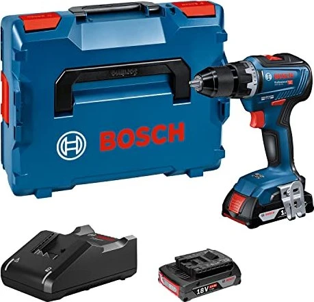 Bosch Professional GSR 18V-55 Akku-Bohrschrauber inkl. L-Boxx + 2 Akkus 2.0Ah