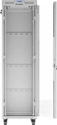Lanberg 19" Rackschrank 42HE, LCD, freistehend, Flat Pack, V2, Glastür, IP20, RAL 7035, 600mm tief