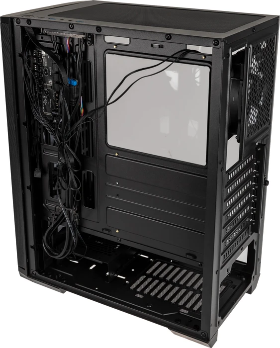 BitFenix Nova Mesh SE TG 4ARGB, schwarz, inkl. 4x Lüfter, Lüfter LED RGB, Glasfenster