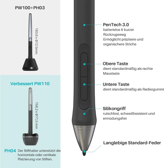 Huion Inspiroy 2 M H951P, Black