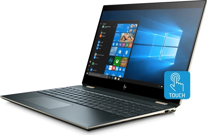 HP Spectre x360 Convertible 15-df0330ng, Poseidon Blue, Core i7-8565U, 16GB RAM, 512GB SSD, GeForce MX150, DE