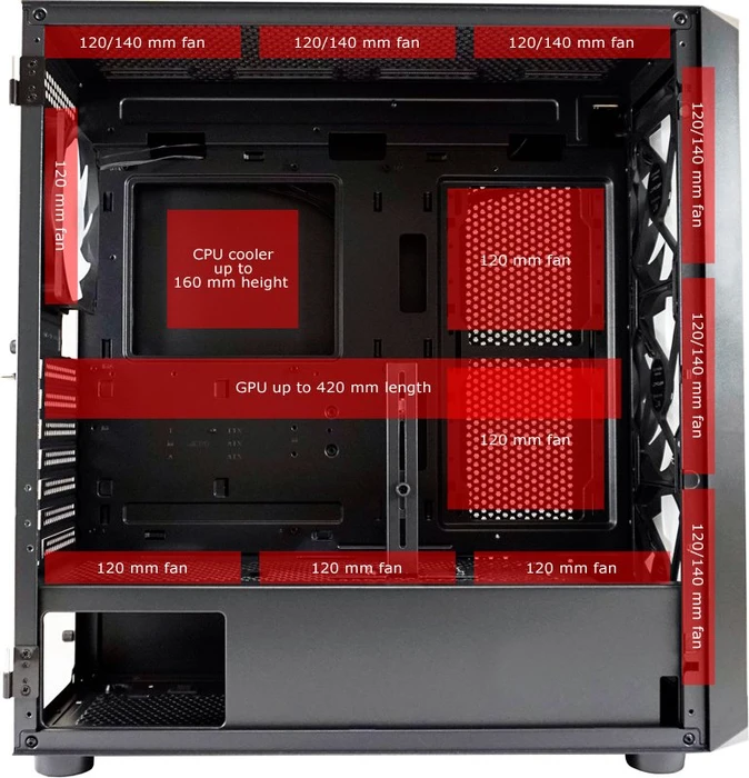 LC-Power Gaming 804B Obsession_X, Glasfenster