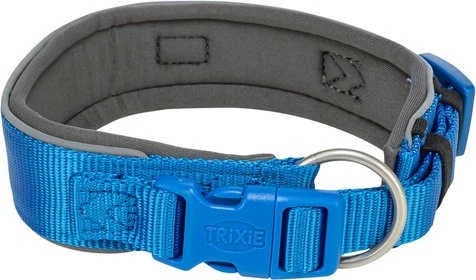 Trixie Premium Halsband, extra breit, L, Royalblau/Grafit