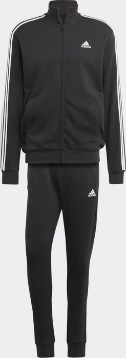 adidas Basic 3-Streifen French Terry Trainingsanzug schwarz (Herren)