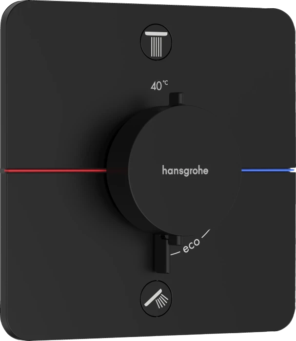 Hansgrohe ShowerSelect Comfort Q Thermostat Unterputz für 2 Verbraucher mattschwarz
