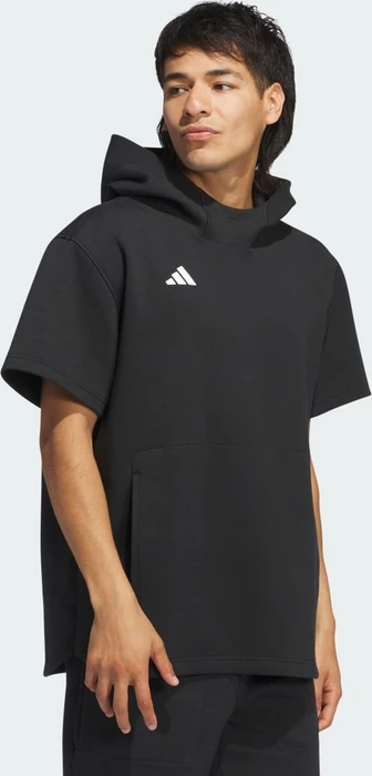 adidas Dugout Short Sleeve Hoodie schwarz