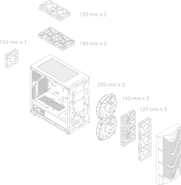 Thermaltake Commander C36 ARGB, Glasfenster