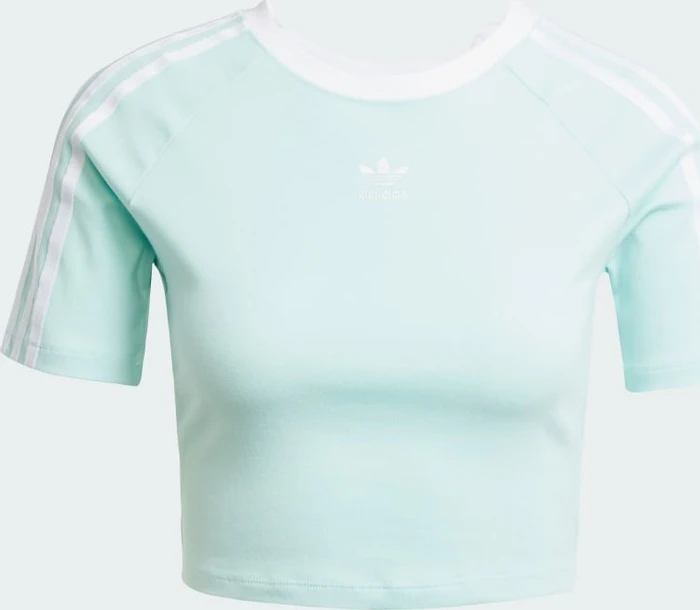 adidas 3-Streifen Baby T-Shirt kurzarm semi flash aqua (Damen)