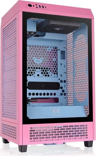 Thermaltake The Tower 200 Bubble Pink, rosa, Glasfenster, Mini-ITX