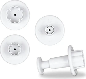 Städter Profi-Ausstecher mit Auswerfer Kleeblätter Mini Set weiß, 3-tlg.
