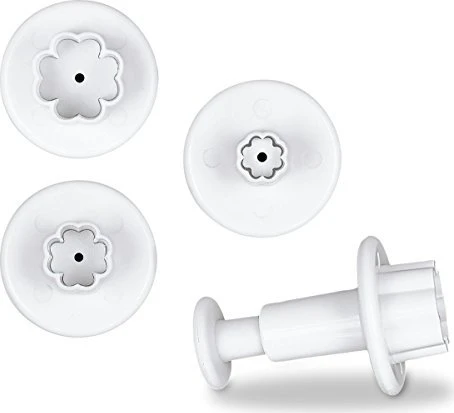 Städter Profi-Ausstecher mit Auswerfer Kleeblätter Mini Set weiß, 3-tlg.