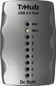 Dr. Bott T7Hub silber USB-Hub, 7x USB-A 2.0, USB-B 2.0 [Buchse]