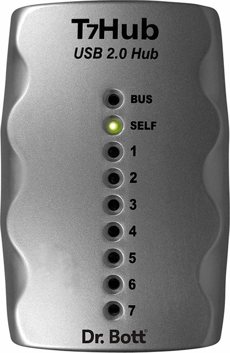 Dr. Bott T7Hub silber USB-Hub, 7x USB-A 2.0, USB-B 2.0 [Buchse]