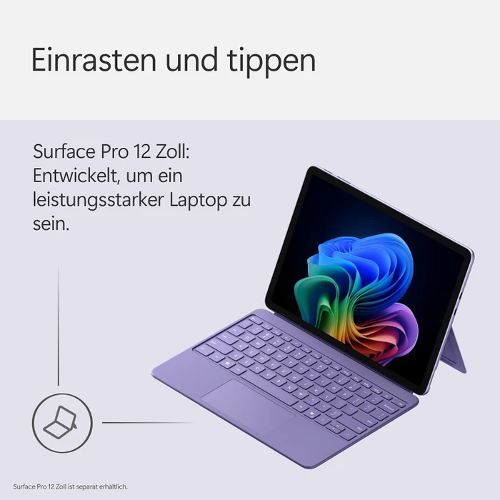 Microsoft Surface Pro 12" Keyboard mit Copilot-Taste, violett, DE