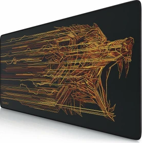 Titanwolf Orange Lightning XXL Speed Gaming-Mauspad, schwarz/orange