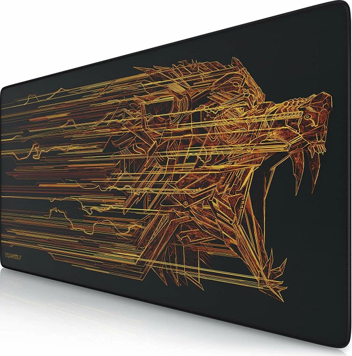 Titanwolf Orange Lightning XXL Speed Gaming-Mauspad, schwarz/orange