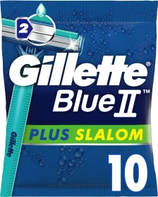 Gillette Blue II Plus Slalom Einwegrasierer, 10 Stück