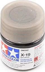 Tamiya Acrylic Paint X-19 smoke, 10ml