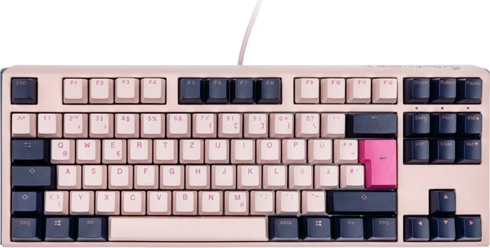 Ducky One 3 Fuji TKL PBT rosa/blau, MX SILENT RED, USB, DE